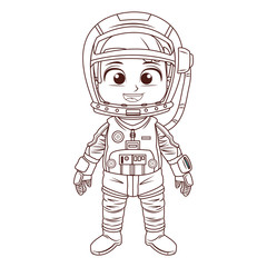 Astronaut boy cartoon