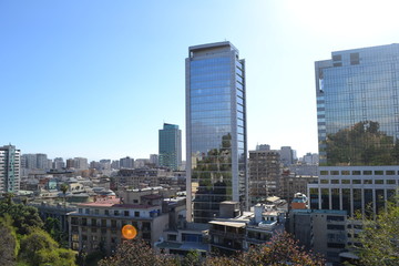 Obraz premium Panoramic view of the city of Santiago
