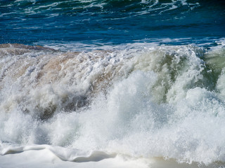 Waves of surf stormy Atlantic near Safi