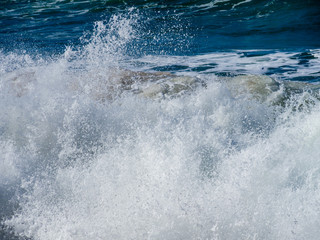 Waves of surf stormy Atlantic near Safi