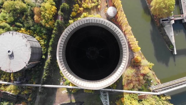Drone footage from a abandoned cooltower near Charleroi.