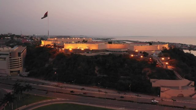 Sao Miguel fortress, luanda in the twilight