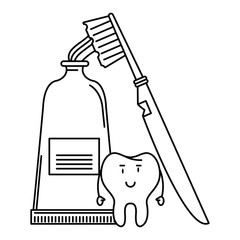 Obraz na płótnie Canvas dental care cartoon