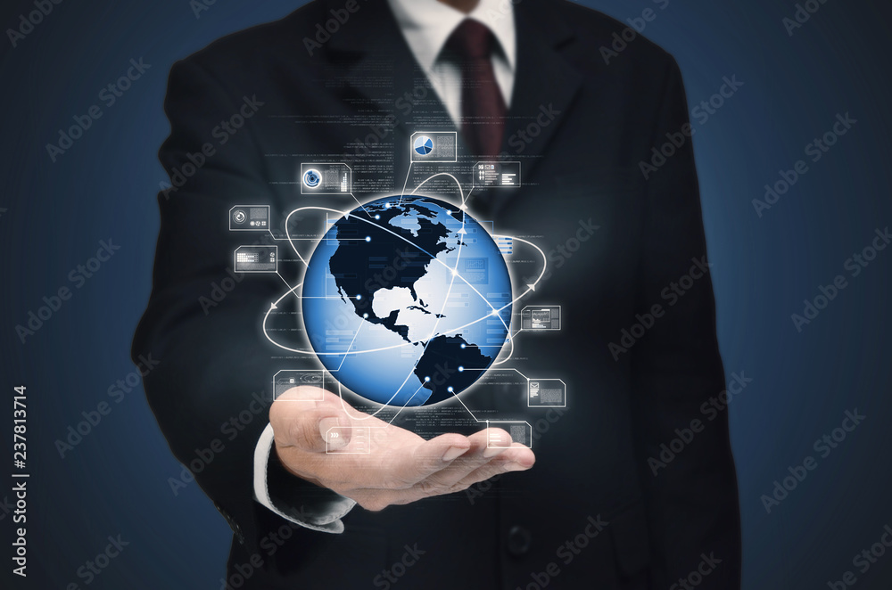 Canvas Prints big data internet technology