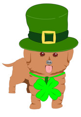 Drawing of a St. Patricks Day Dog