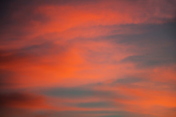 Naklejka na ściany i meble Beautiful sunset sky. Sky Background.