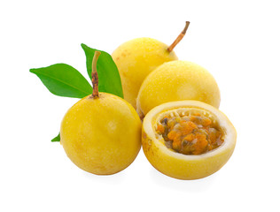 Passion fruit isolated on white background
