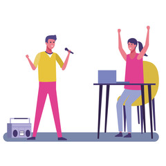 Friends having fun cartoons