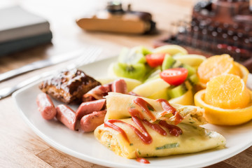 morning working with breakfast