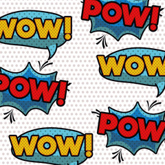speech bubble with words comic pattern