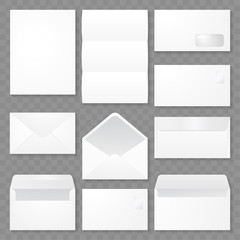 set of envelope template design vector eps 10