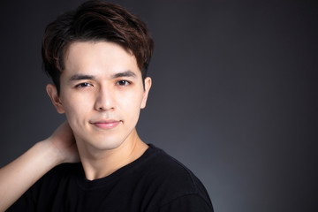 Portrait of handsome asian young man