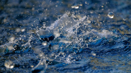 Poor water as background