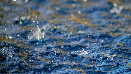 Poor water as background