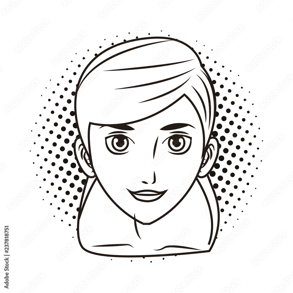 Canvas Prints pop art woman face