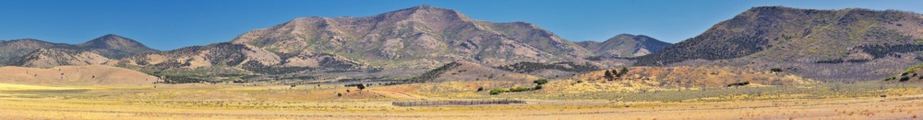 Utah Rocky Mountain Wasatch Panoramic Landscapes by Fishlake National Forest, along Interstate 15 I-15, through Holden, Fillmore, Beaver, Scipio and Parowan Utah, USA. 