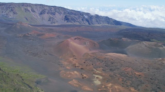 Aerial view of Haleakala dormant volcano Maui USA