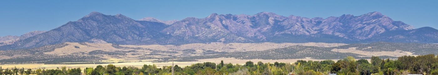 Utah Rocky Mountain Wasatch Panoramic Landscapes by Fishlake National Forest, along Interstate 15 I-15, through Holden, Fillmore, Beaver, Scipio and Parowan Utah, USA. 