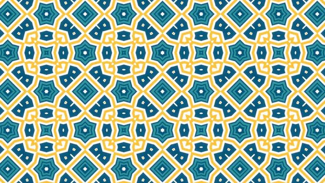 Wallpaper Weirdness 8 - 60fps 4k Orange Blue Pattern Video Background Loop // A multicolored slowly evolving pattern with a kaleidoscopic touch. Mesmerizing despite its calmness.