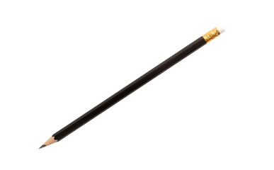 Black pencil isolated on white background