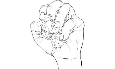  hand tearing and crooking paper, vector