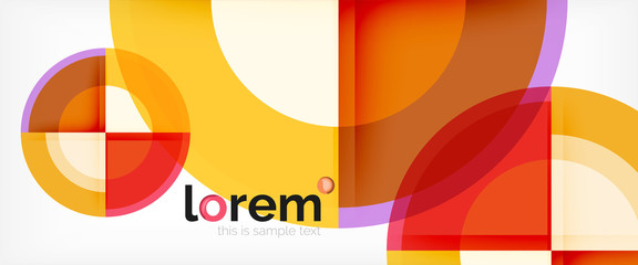 Obraz premium Multicolored round shapes abstract background