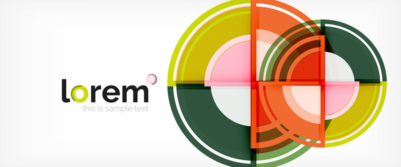 Obraz premium Multicolored round shapes abstract background