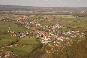 Fototapeta na wymiar aerial view of the village