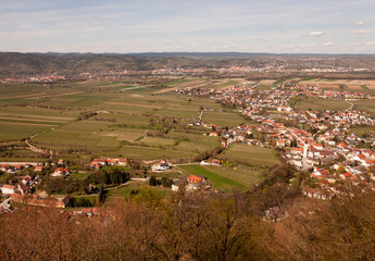 Obraz premium aerial view of the village