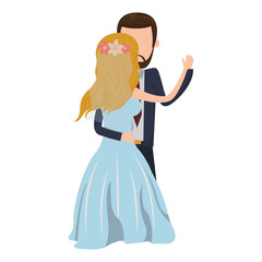wedding couple dancing cartoon