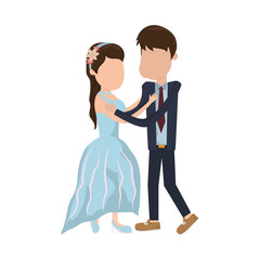 wedding couple dancing cartoon