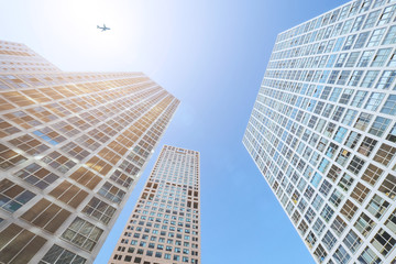 Obraz premium Back-up Photo of CBD Building Complex in Beijing, China