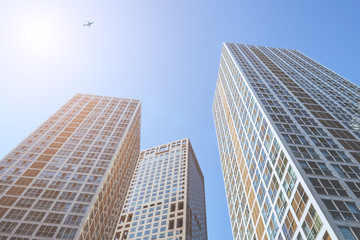 Fototapeta premium Back-up Photo of CBD Building Complex in Beijing, China