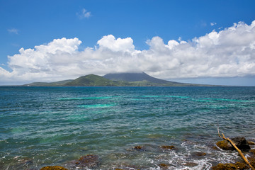 The view of Island of Nevis from St. Kitts
