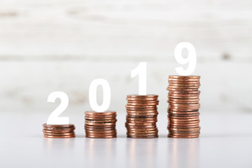 2019 Growth Coins With Copy Space