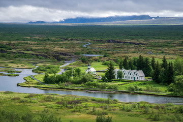 Fototapeta na wymiar Landscape of Thingvellir Iceland