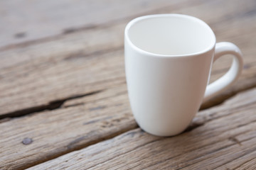 Fototapeta na wymiar Empty White coffee cup