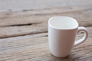Empty White coffee cup