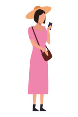 Woman with smartphone