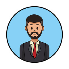 Businessman profile cartoon