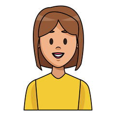 Woman profile cartoon