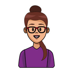 Woman profile cartoon