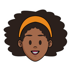 Woman face cartoon