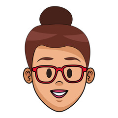 Woman face cartoon