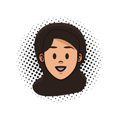 Woman face cartoon