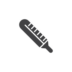 Medical Thermometer vector icon. filled flat sign for mobile concept and web design. Temperature measurement equipment simple solid icon. Symbol, logo illustration. Pixel perfect vector