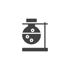 Lab experiment vector icon. filled flat sign for mobile concept and web design. Chemical reaction simple solid icon. Laboratory test tube symbol, logo illustration. Pixel perfect vector