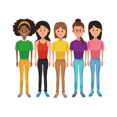 Fototapeta premium Young people cartoon