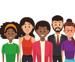 Young people cartoon