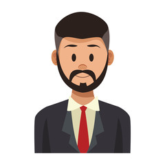 Businessman profile cartoon